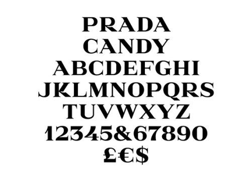 prada candy font